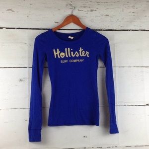 Hollister Surf women's XS blue long sleeve shirt